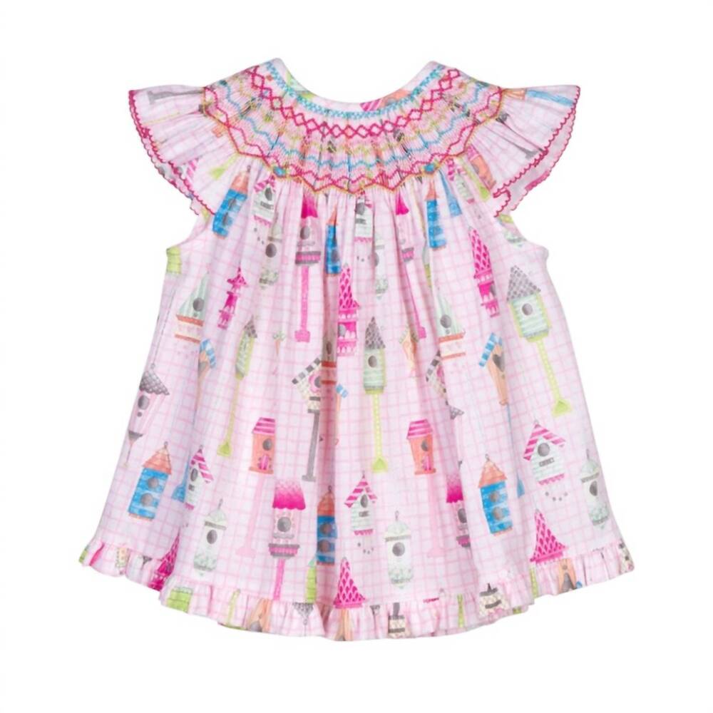 NEW LE ZA ME kids love shack bishop dress in pink/blue/green